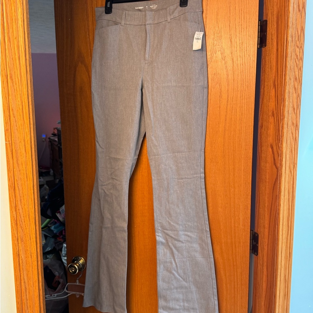 Old Navy Women's Gray Flare Dress Pants